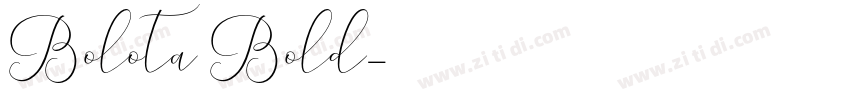 Bolota Bold字体转换